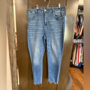 American Eagle Outfitters Blue Washed Stretch Skinny Jeggings Next Level Stretch